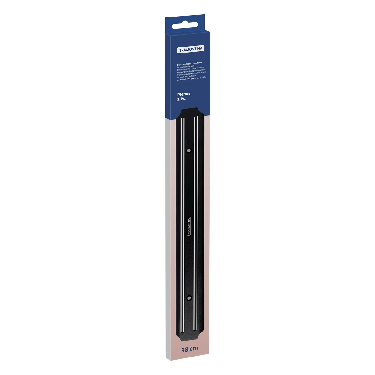 Barra Magnética para Facas Tramontina Plenus em Polipropileno e Aço Inox 38 cm