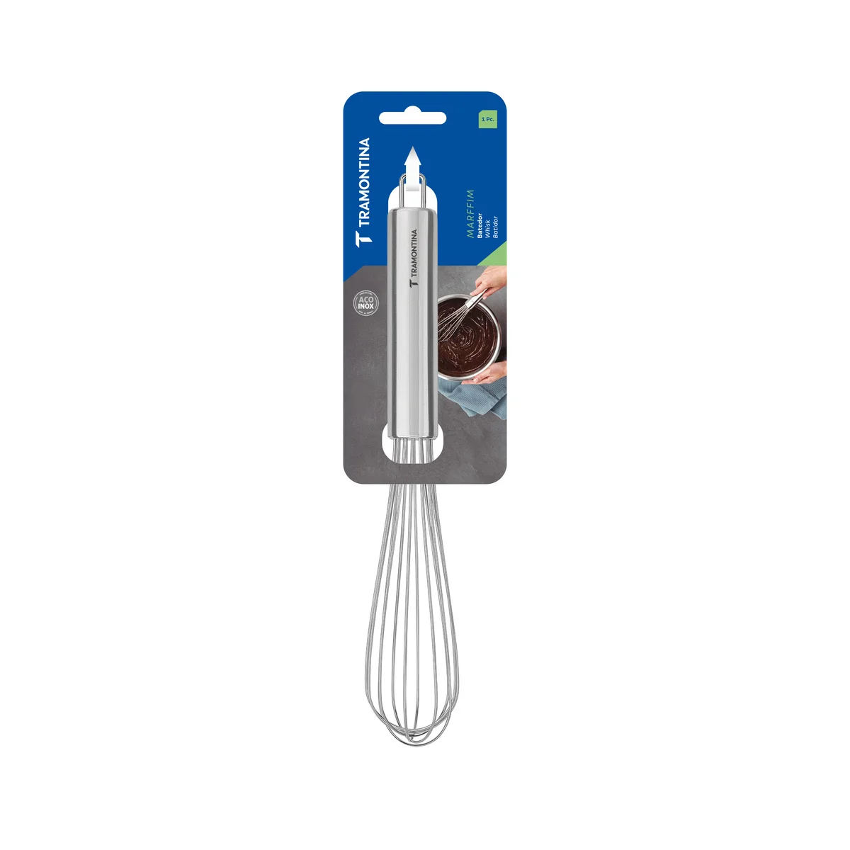 Batedor Tramontina Marffim em Aço Inox 32 cm