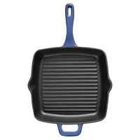 Bistequeira Tramontina Ampezzo em Ferro Fundido com Revestimento Interno e Externo Esmaltado Azul 27 cm 2,4 L