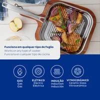 Bistequeira Tramontina Grano em Aço Inox 1,2 L