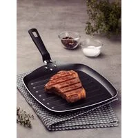 Bistequeira Tramontina Loreto em Alumínio com Revestimento Interno Antiaderente Starflon Max e Cabo Baquelite 26 cm 1,0 L Grafite