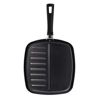 Bistequeira Tramontina Loreto em Alumínio com Revestimento Interno Antiaderente Starflon Max e Exterior Siliconado Grafite 26 cm