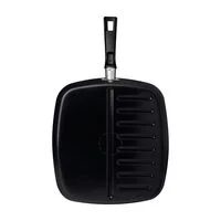Bistequeira Tramontina Loreto em Alumínio com Revestimento Interno Antiaderente Starflon Max e Exterior Siliconado Grafite 26 cm