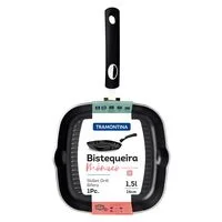 Bistequeira Tramontina Mônaco Induction em Alumínio com Revestimento Interno e Externo Antiaderente Starflon Premium Preto 24 cm 1,5 L