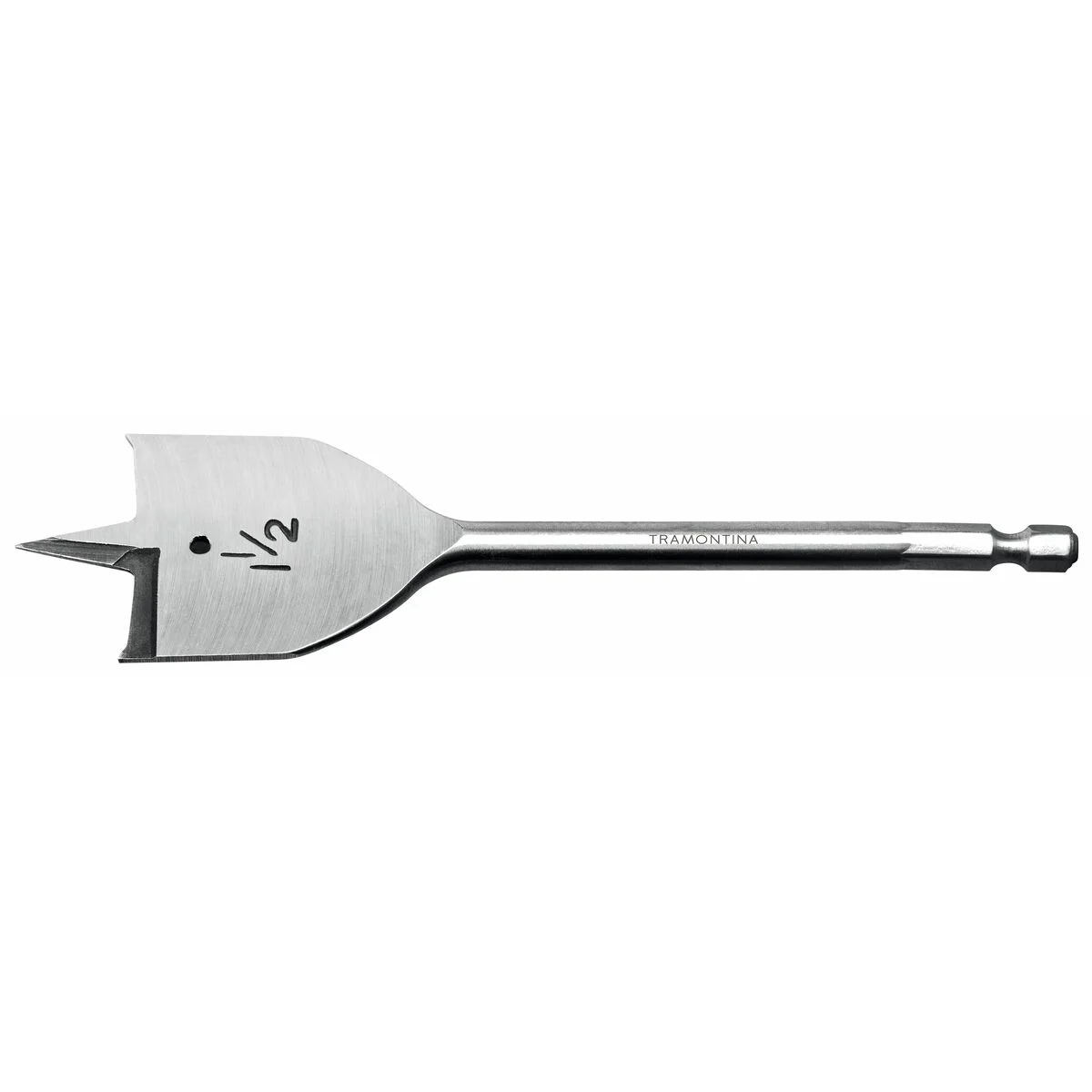 Broca para Madeira com Ponta Chata 1/4" 150 mm Tramontina MASTER em Aço Especial
