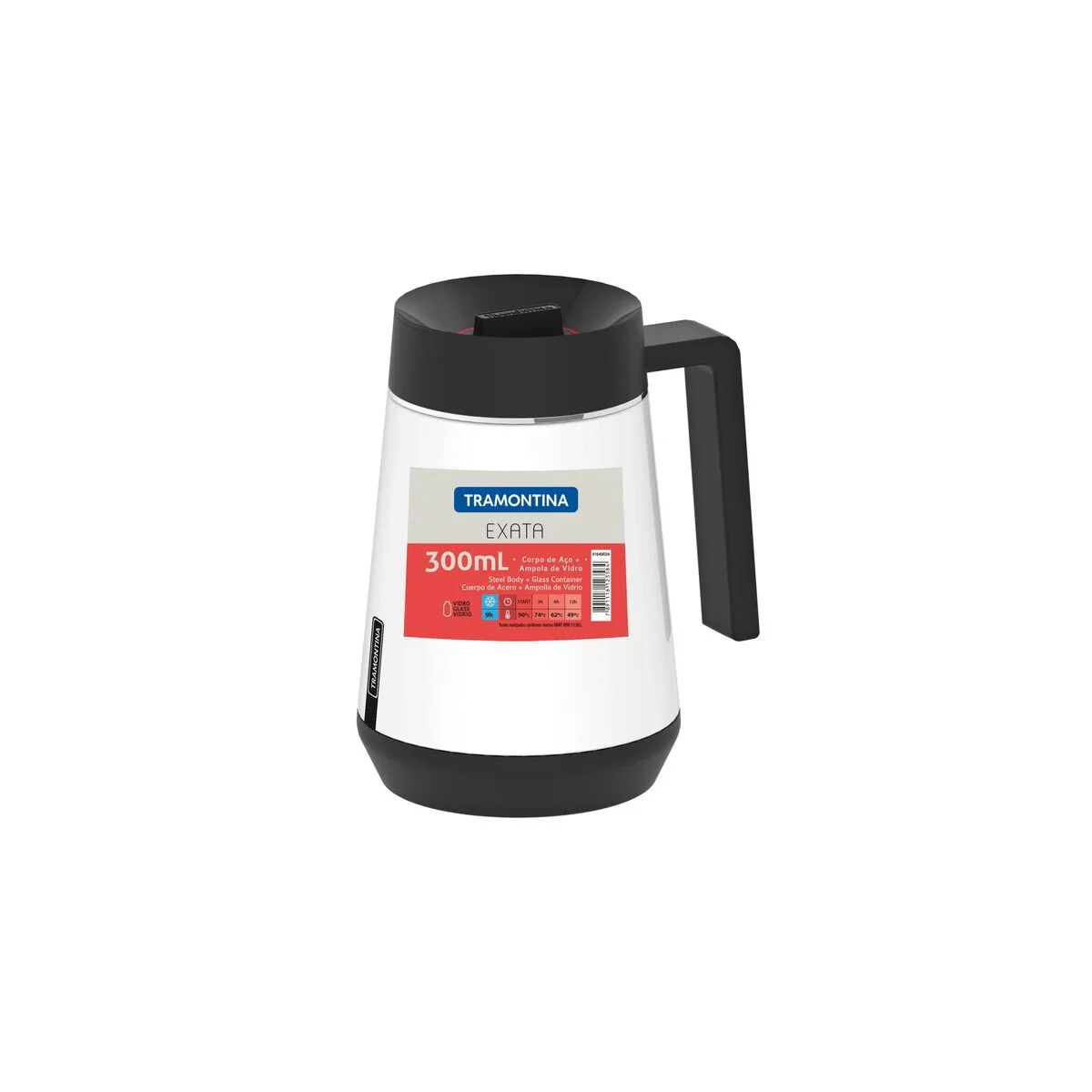 Bule Térmico Tramontina Exata em Aço Inox Branco 300 ml