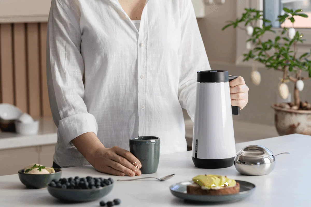 Bule Térmico Tramontina Exata em Aço Inox Branco 300 ml