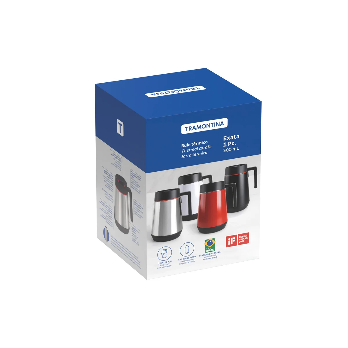 Bule Térmico Tramontina Exata em Aço Inox 300 ml