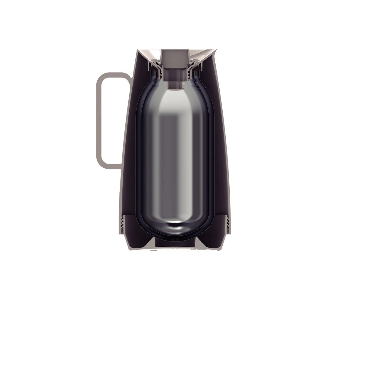 Bule Térmico Tramontina Exata em Plástico Bege com Ampola de Vidro 500 ml