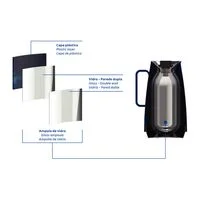 Bule Térmico Tramontina Exata em Plástico Marmorizado Azul 500 ml