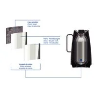 Bule Térmico Tramontina Exata em Plástico Marmorizado Cinza 500 ml