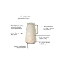 Bule Térmico Tramontina Exata em Plástico Marmorizado Creme 500 ml