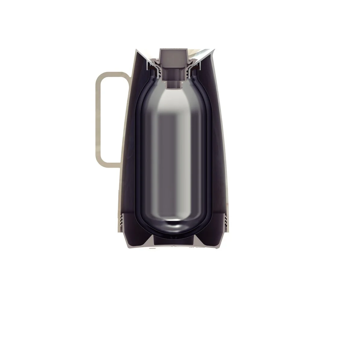 Bule Térmico Tramontina Exata em Plástico Marmorizado Creme 500 ml