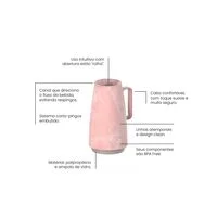 Bule Térmico Tramontina Exata em Plástico Marmorizado Rosa 500 ml