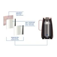 Bule Térmico Tramontina Exata em Plástico Marmorizado Rosa 500 ml