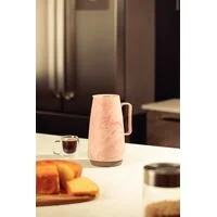 Bule Térmico Tramontina Exata em Plástico Marmorizado Rosa 500 ml