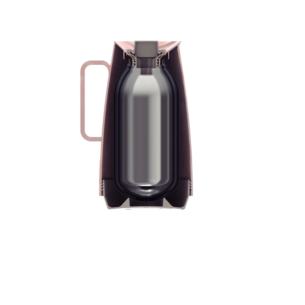 Bule Térmico Tramontina Exata em Plástico Marmorizado Rosa 500 ml