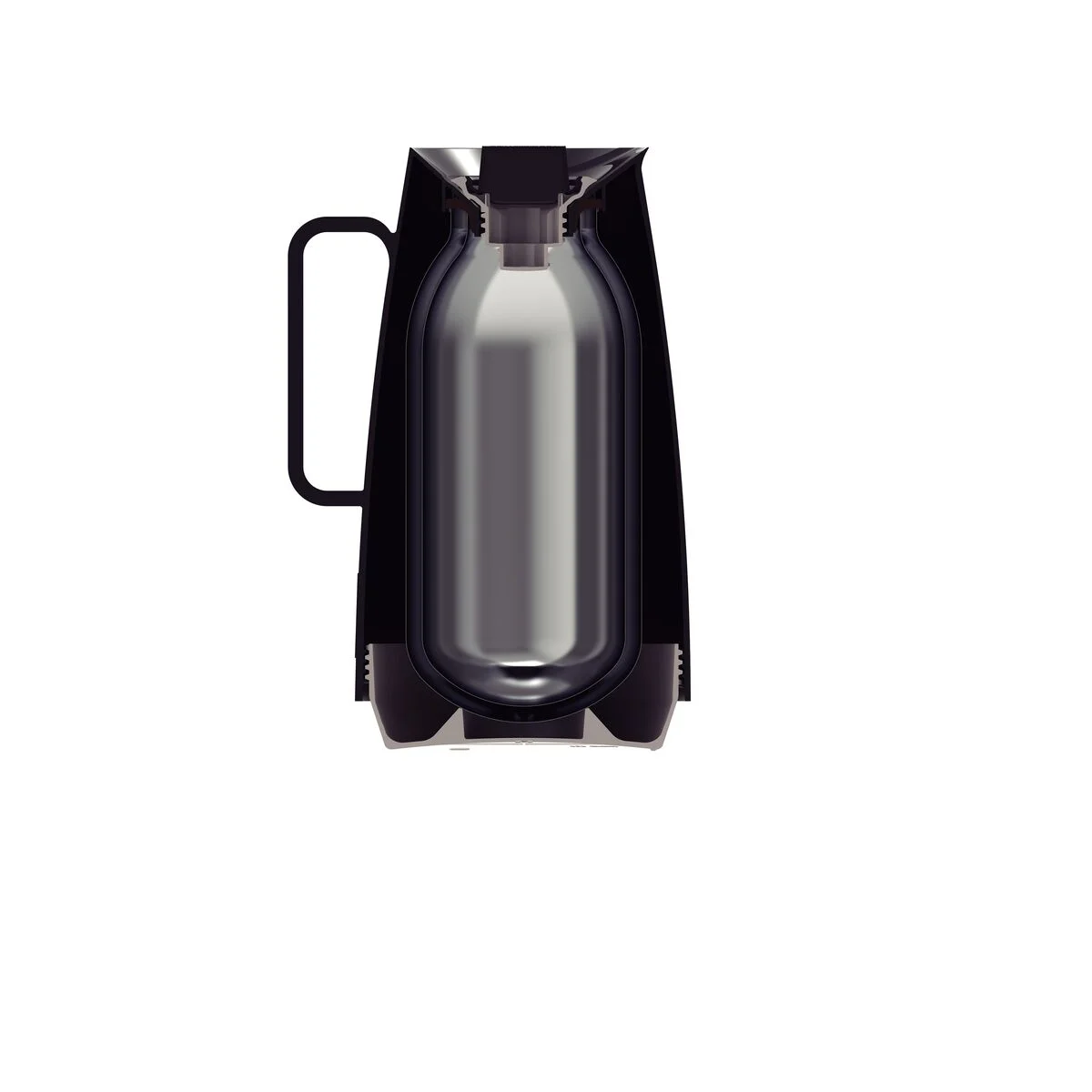 Bule Térmico Tramontina Exata em Plástico Preto com Ampola de Vidro 500 ml