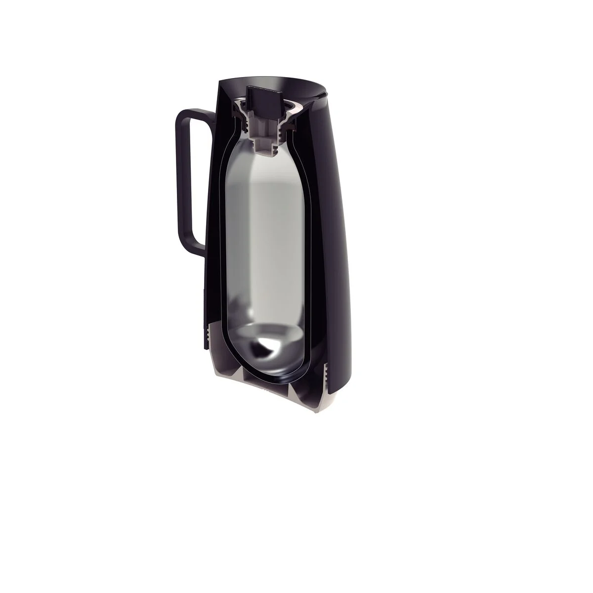 Bule Térmico Tramontina Exata em Plástico Preto com Ampola de Vidro 500 ml