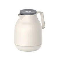 Bule Térmico Tramontina Exata em Plástico Vanilla 1 L Tampa Rolha com Botão de Pressão