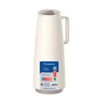Bule Térmico Tramontina Exata em Plástico Vanilla com Ampola de Vidro 1 L