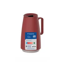 Bule Térmico Tramontina Exata em Plástico Vermelho com Ampola de Vidro 500 ml