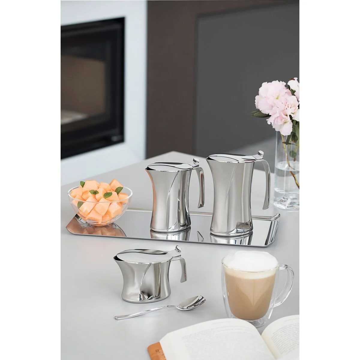 Bule Tramontina Harmony em Aço Inox para Café e Leite 0,3 L
