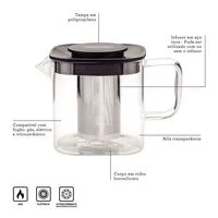 Bule para Chá Tramontina em Vidro e Aço Inox com Infusor 600 ml