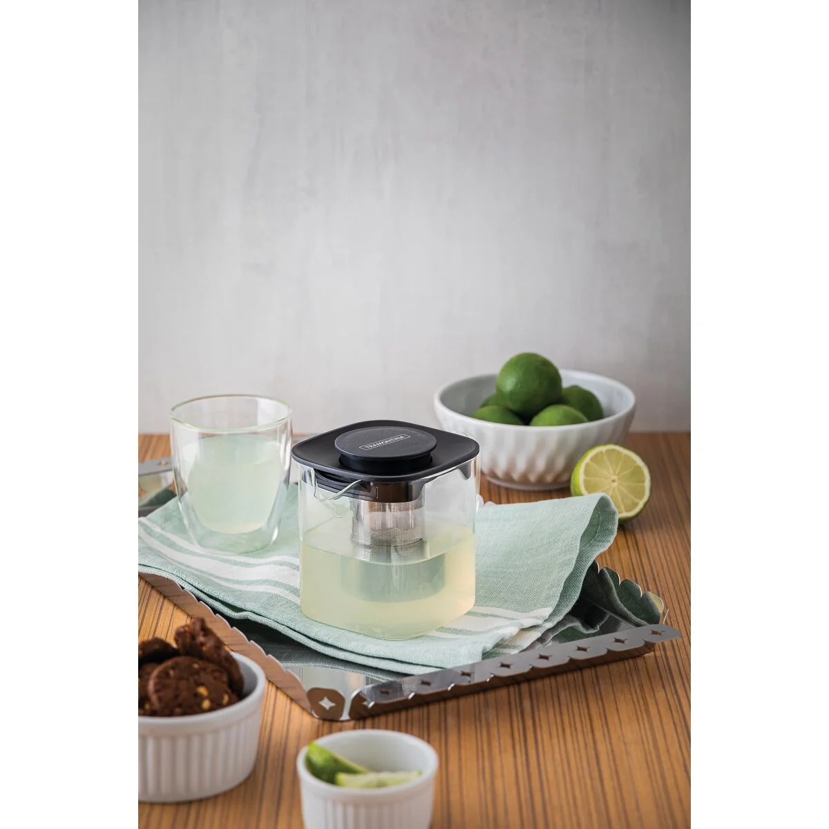 Bule para Chá Tramontina em Vidro e Aço Inox com Infusor 600 ml