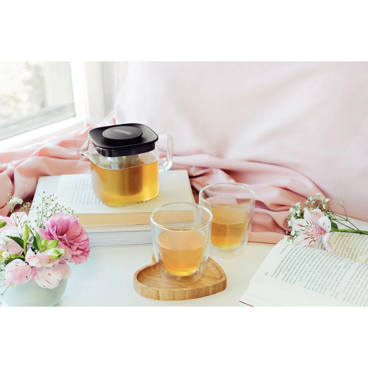 Bule para Chá Tramontina em Vidro e Aço Inox com Infusor 600 ml