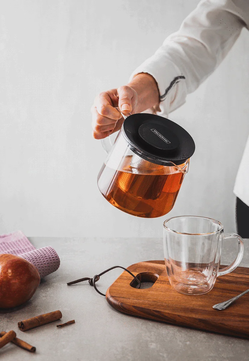 Bule para Chá Tramontina em Vidro e Aço Inox com Infusor 900 ml