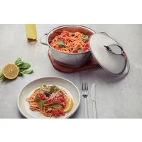 Caçarola Funda Tramontina Allegra em Aço Inox com Fundo Triplo 24 cm 5,7 L