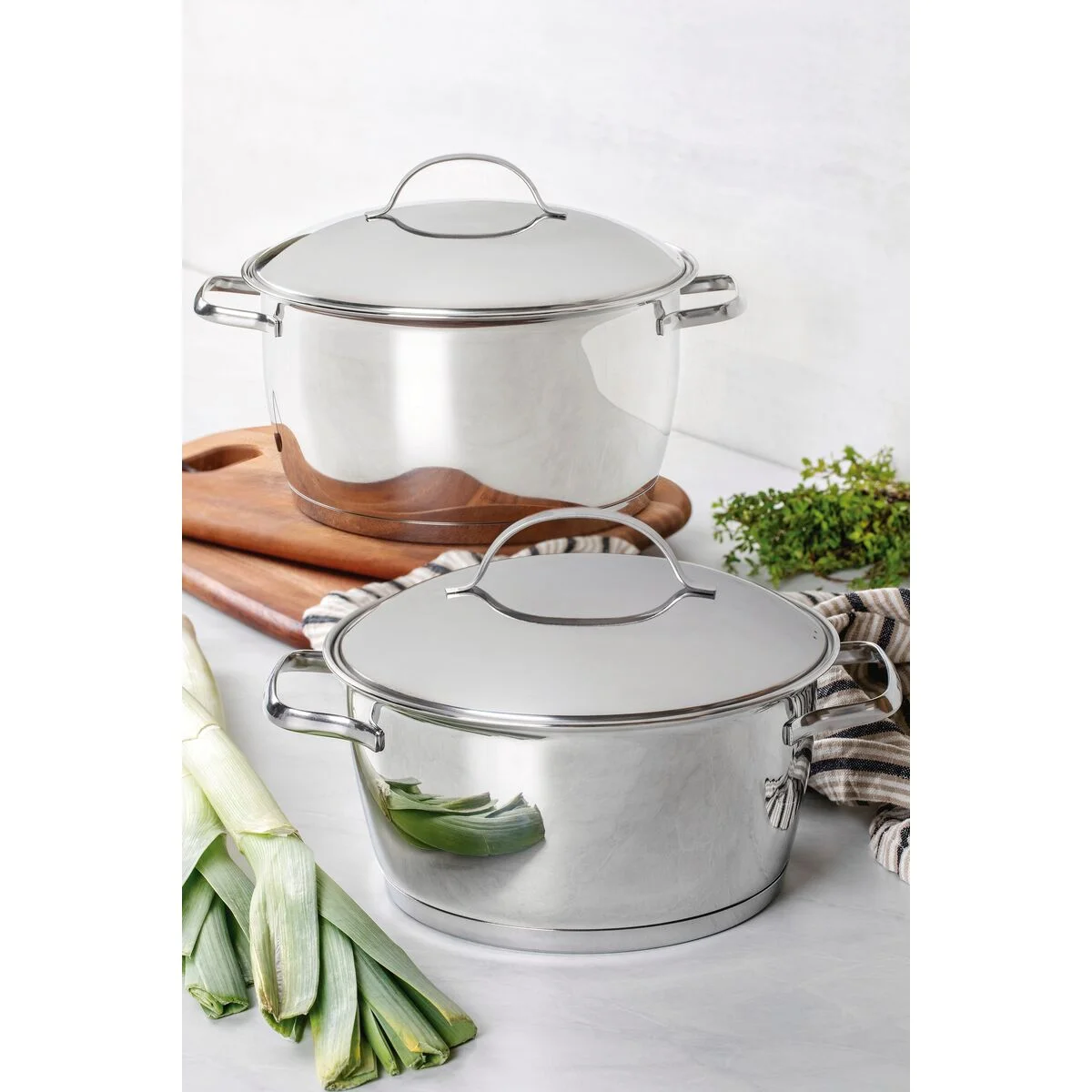 Caçarola Funda Tramontina Allegra em Aço Inox com Fundo Triplo 24 cm 5,7 L