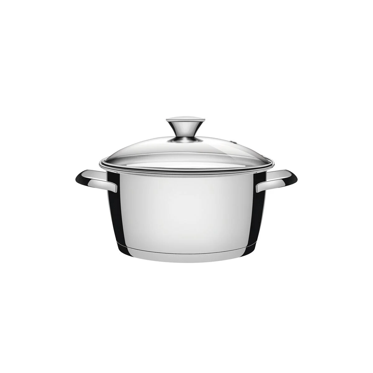 Caçarola Funda Tramontina Allegra em Aço Inox com Fundo Triplo e Tampa de Vidro 20 cm 3,1 L