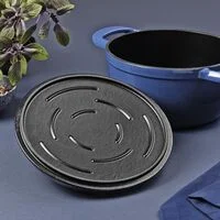 Caçarola Tramontina Ampezzo em Ferro Fundido com Revestimento Interno e Externo Esmaltado Azul 22 cm 3,7 L