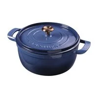 Caçarola Tramontina Ampezzo em Ferro Fundido com Revestimento Interno e Externo Esmaltado Azul 22 cm 3,7 L