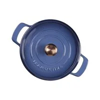 Caçarola Tramontina Ampezzo em Ferro Fundido com Revestimento Interno e Externo Esmaltado Azul 22 cm 3,7 L
