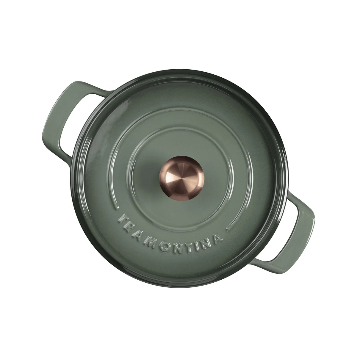 Caçarola Tramontina Ampezzo em Ferro Fundido com Revestimento Interno e Externo Esmaltado Verde 22 cm 3,7 L