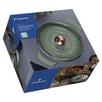 Caçarola Tramontina Ampezzo em Ferro Fundido com Revestimento Interno e Externo Esmaltado Verde 22 cm 3,7 L
