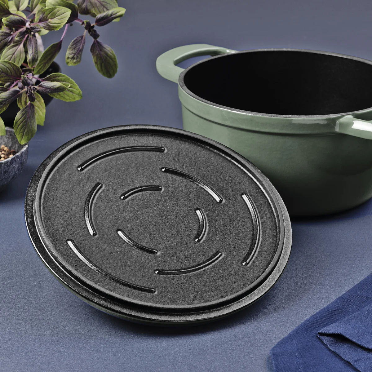 Caçarola Tramontina Ampezzo em Ferro Fundido com Revestimento Interno e Externo Esmaltado Verde 22 cm 3,7 L