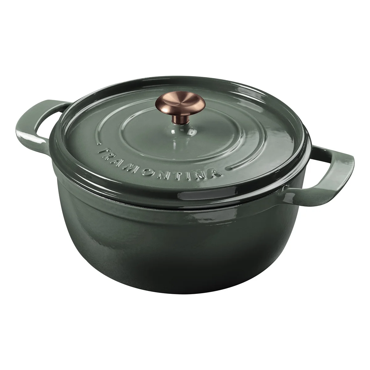 Caçarola Tramontina Ampezzo em Ferro Fundido com Revestimento Interno e Externo Esmaltado Verde 26 cm 5,6 L