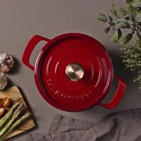 Caçarola Tramontina Ampezzo em Ferro Fundido com Revestimento Interno e Externo Esmaltado Vermelho 22 cm 3,7 L