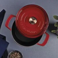 Caçarola Tramontina Ampezzo em Ferro Fundido com Revestimento Interno e Externo Esmaltado Vermelho 22 cm 3,7 L