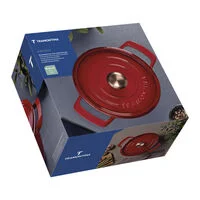 Caçarola Tramontina Ampezzo em Ferro Fundido com Revestimento Interno e Externo Esmaltado Vermelho 22 cm 3,7 L