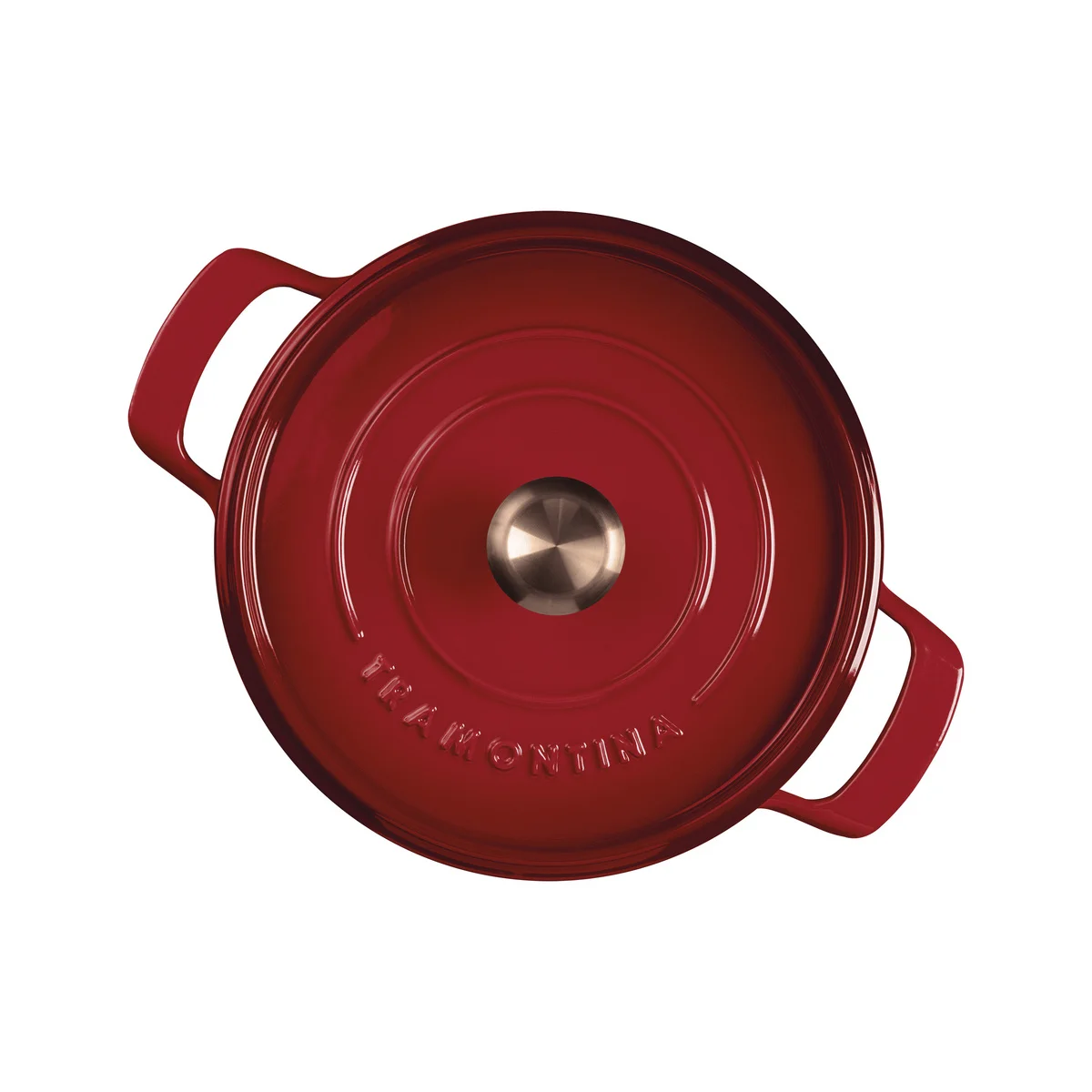 Caçarola Tramontina Ampezzo em Ferro Fundido com Revestimento Interno e Externo Esmaltado Vermelho 22 cm 3,7 L