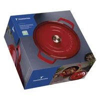 Caçarola Tramontina Ampezzo em Ferro Fundido com Revestimento Interno e Externo Esmaltado Vermelho 26 cm 5,6 L