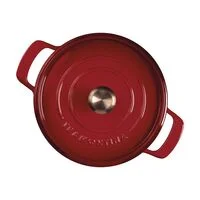 Caçarola Tramontina Ampezzo em Ferro Fundido com Revestimento Interno e Externo Esmaltado Vermelho 26 cm 5,6 L