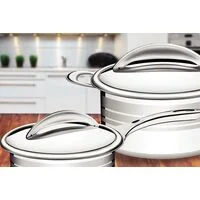 Caçarola Tramontina Chrono Funda em Aço Inox Corpo Triplo com Tampa e Alças 24 cm 5,8 L