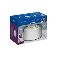 Caçarola Tramontina Chrono Funda em Aço Inox Corpo Triplo com Tampa e Alças 24 cm 5,8 L