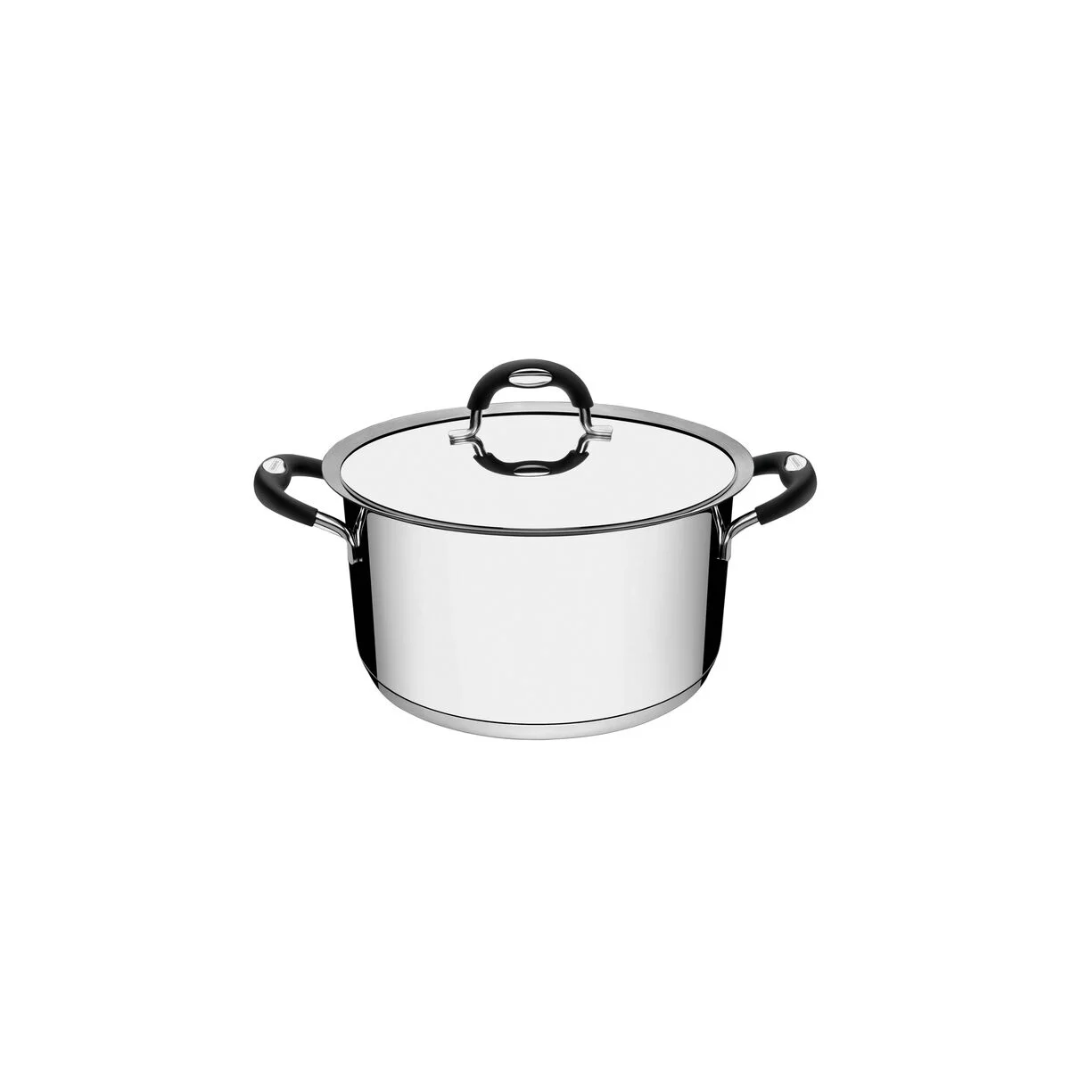 Caçarola Tramontina Duo Silicone Funda em Aço Inox Fundo Triplo com Tampa e Alças em Silicone 16 cm 1,8 L